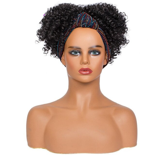 Kinky Curly Synthetic Headband Wigs For Women