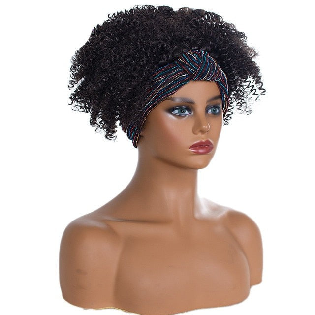 Kinky Curly Synthetic Headband Wigs For Women