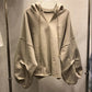 Lantern Sleeve Hoodies Sweatshirt for Women