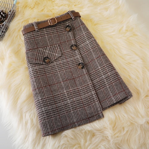 Woolen short skirt autumn for Women
