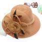 Elegant Flower Organza Hat For Women