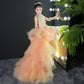 Long Back Layered Flower Girl Dress