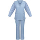 V neck Zipper Scrub Uniform Set