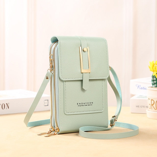 Women Bags Soft Leather Phone Purse Crossbody Shoulder Handbag