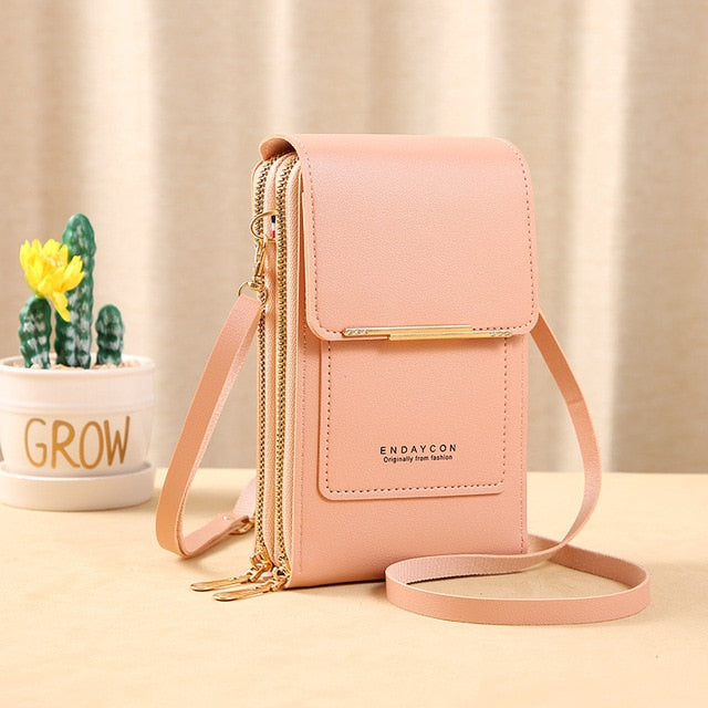 Women Bags Soft Leather Phone Purse Crossbody Shoulder Handbag