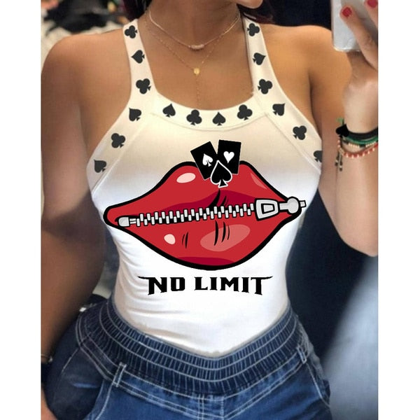 Slim Fit Sleeveless Spring Top