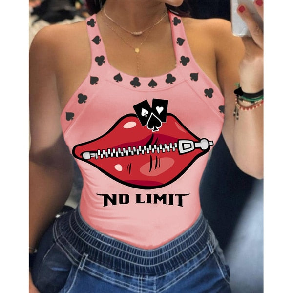 Slim Fit Sleeveless Spring Top