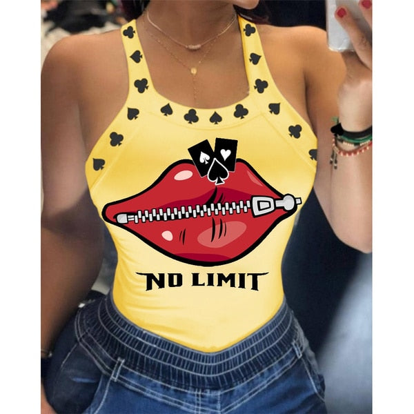 Slim Fit Sleeveless Spring Top