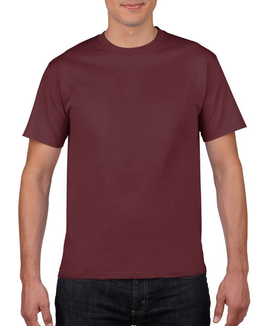 Cotton Solid Color Tees Top for Men -T-Shirt