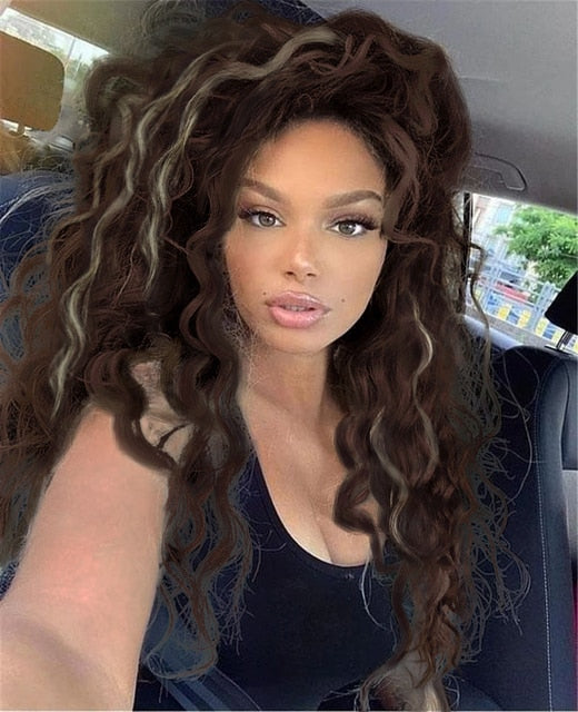 Waving Hair Long Curly Synthetic Wig