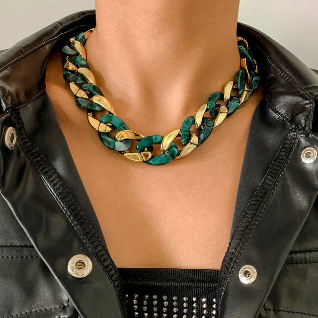 High Quality Punk Lock Chain Necklace for Women