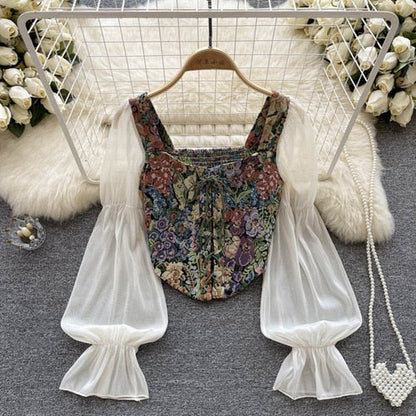 Puff Long Sleeve Vintage Y2K Blouse for Women