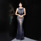 Long Sequin Evening Dress