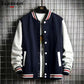 Fashion Fleece Casual Baseball Uniform Cotton Spliced Regular Rib Sleeve Brand Clothing Bomber Jacket Men