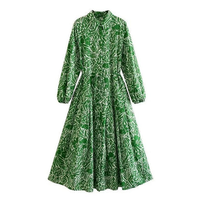 Vintage Graffiti Print Dress