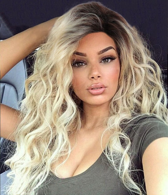 Waving Hair Long Curly Synthetic Wig