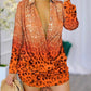 Print Long Sleeve Mini A-line Summer Dress