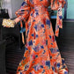 Lantern Sleeve Printed Sundress Summer dress