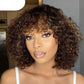 Short Pixie Bob Cut Human Hair Wig With Bangs