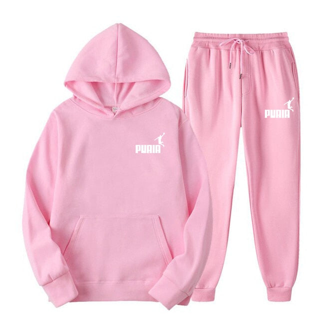 Hooded Sweatshirt Suit Men And Women- Two Piece Set