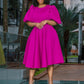 Elegant Dresses for Women 2023 Wedding Full Sleeve High Waisted A Line Turneck Mid Calf Luxury Evening Night Party Vestidos Hot| |