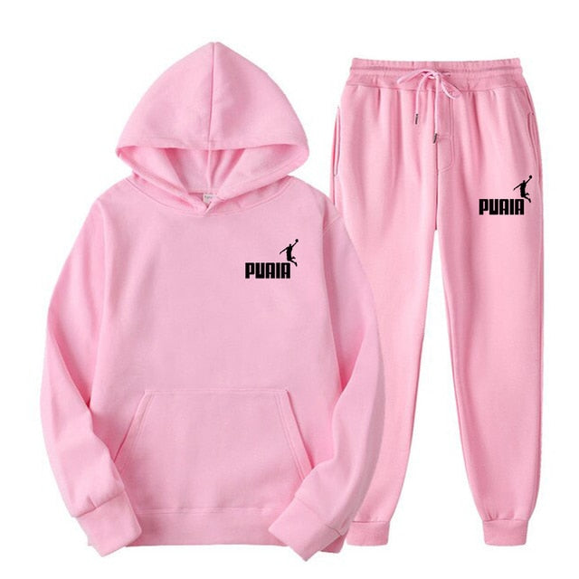 Hooded Sweatshirt Suit Men And Women- Two Piece Set