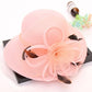 Elegant Flower Organza Hat For Women