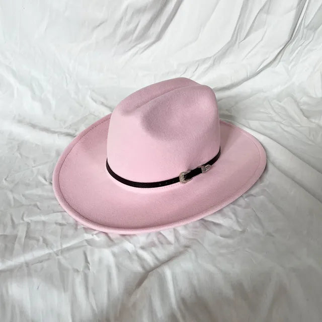Vintage Western Cowboy Hat Leather Trim