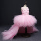 Long Back Layered Flower Girl Dress