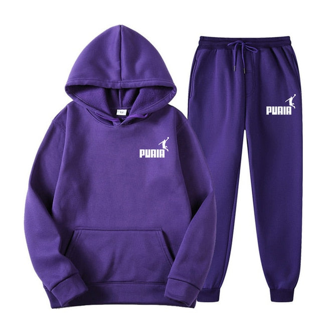 Hooded Sweatshirt Suit Men And Women- Two Piece Set