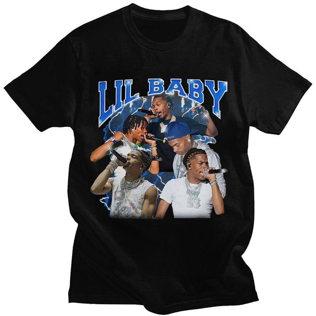 Lil Baby Hip Hop T-shirt Vintage Top