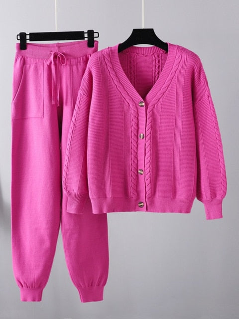 Knitted Top and Pants- Two Piece Set