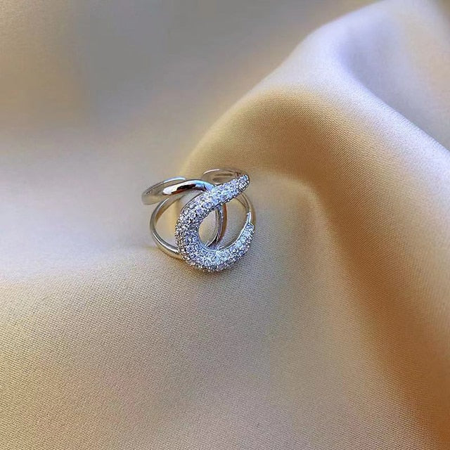 Metal Zircon Ring for Women