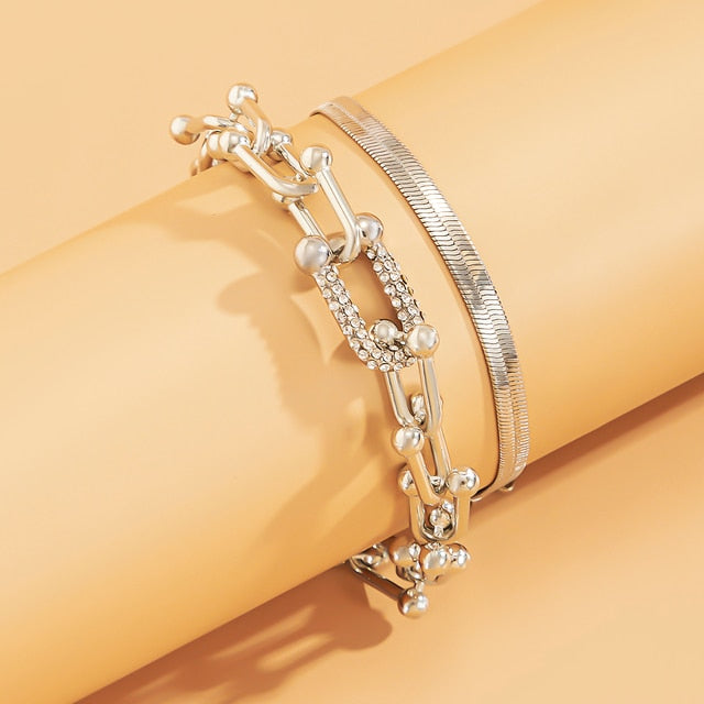 Heavy Metal Bangle Bracelet for Women
