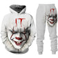 Horror Movie Clown 3d Print Hoodie + pants Set for Men