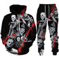 Horror Movie Clown 3d Print Hoodie + pants Set for Men