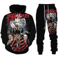 Horror Movie Clown 3d Print Hoodie + pants Set for Men
