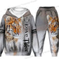 The Tiger 3d Print Hoodie Set