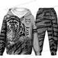 The Tiger 3d Print Hoodie Set