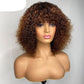 Short Pixie Bob Cut Human Hair Wig With Bangs