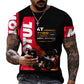 T shirts 3d Castrol Print Short Sleeve Letter Tops Fashion Oil