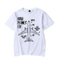 How Planes Fly Engineer Pilot Airplane Luminous Print Tees T-shirt for Men