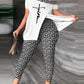 Split Tshirt with Slim Leggings Two-piece Set