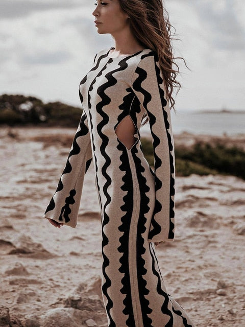 Knitted Bodycon Maxi Dress for Women