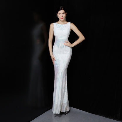 Long Sequin Evening Dress