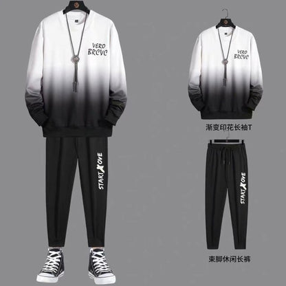 Hip Hop Fashion Tracksuit Two Piece Set