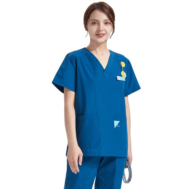 V-neck Uniform Medical Nurse Uniform Scrub Set