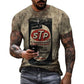 T shirts 3d Castrol Print Short Sleeve Letter Tops Fashion Oil
