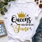 January To December Graphic Print T-Shirt Top for Women