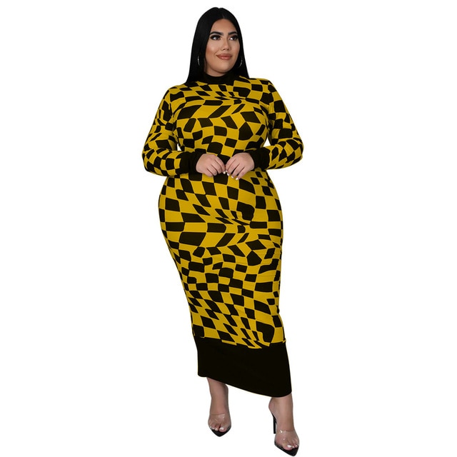 Plus Size Bodycon Long Dress for Women